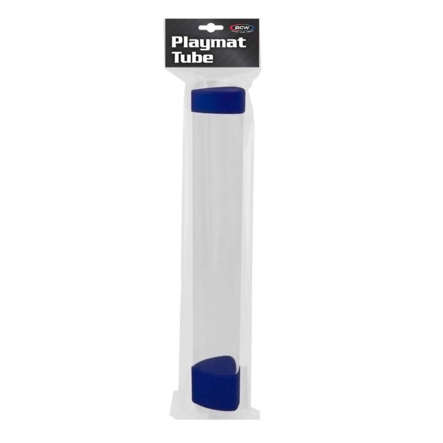 Clear Playmat Tube with Dice Cap - Blue