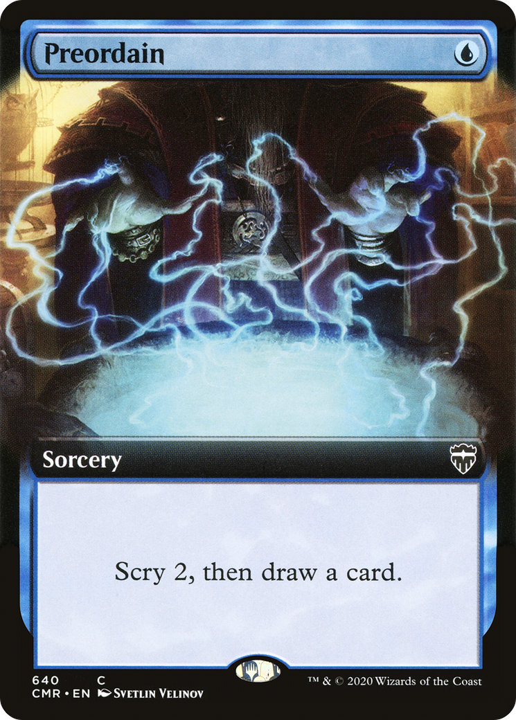 Preordain (Extended Art) (CMR-640) - Commander Legends: (Extended Art) Foil