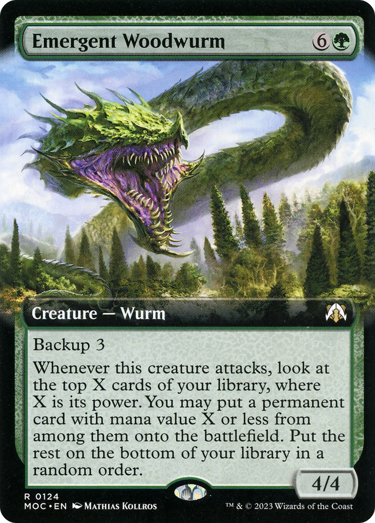 Emergent Woodwurm (Extended Art) (MOC-124) - March of the Machine Commander: (Extended Art) Foil