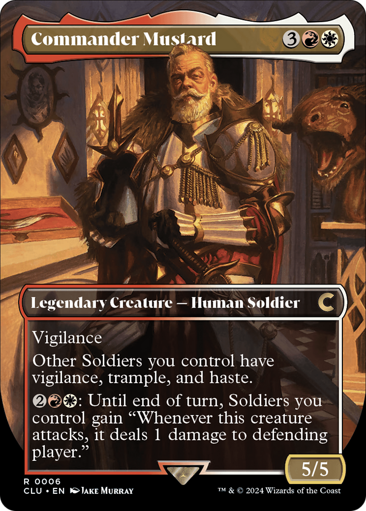 Commander Mustard (Borderless) (CLU-006) - Ravnica: Clue Edition (Borderless)