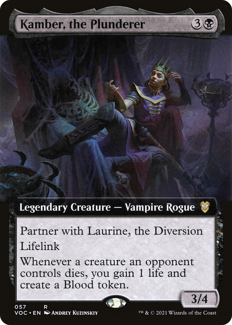 Kamber, the Plunderer (Extended Art) (VOC-057) - Crimson Vow Commander: (Extended Art)