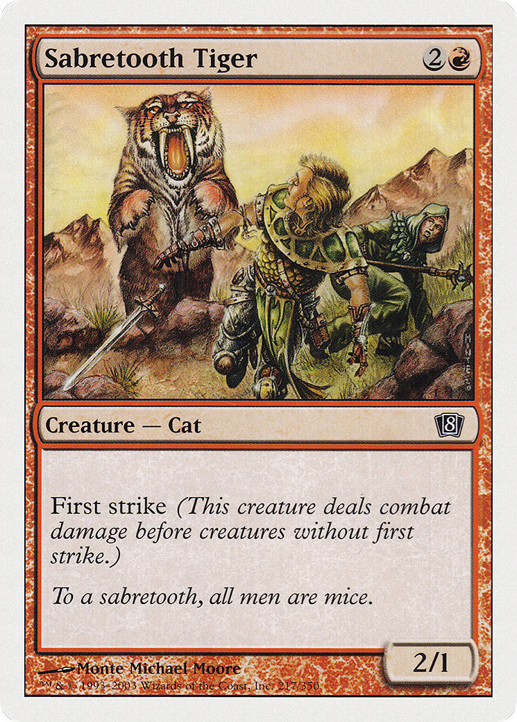 Sabretooth Tiger (8ED-217) - 8th Edition Foil