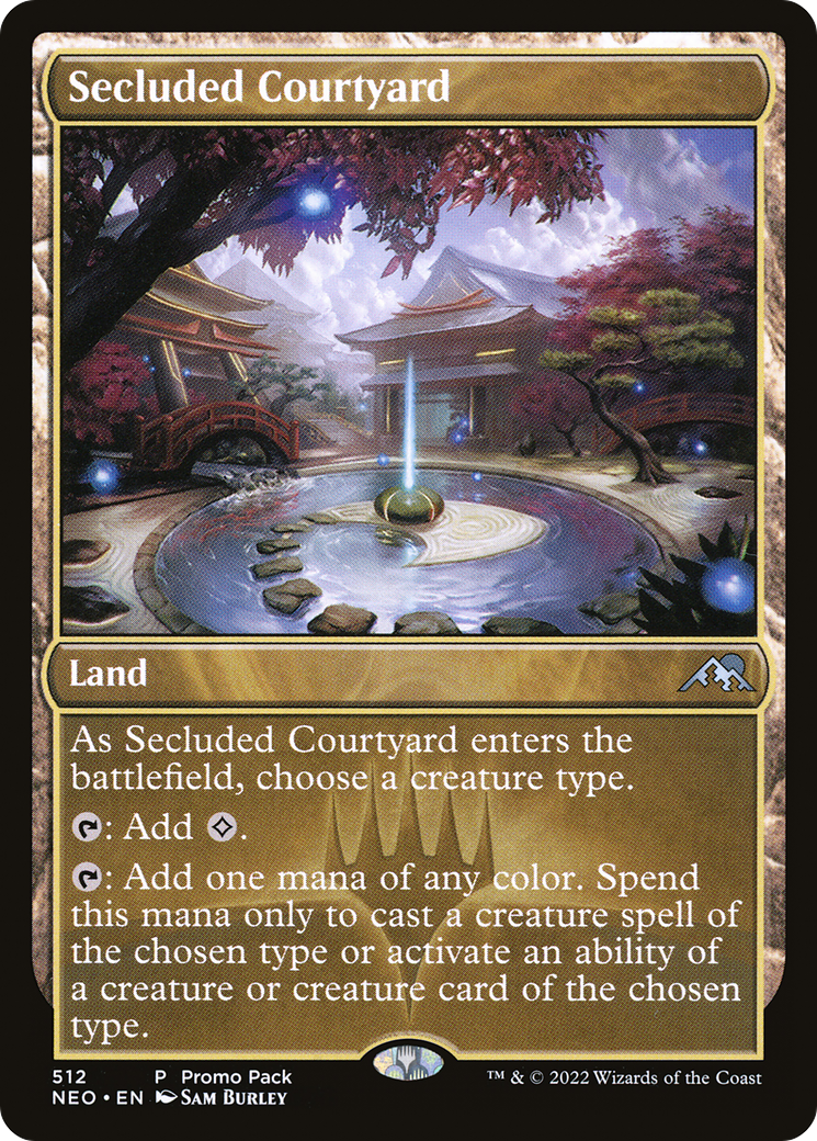 Secluded Courtyard (PPNEO-512) - Kamigawa: Neon Dynasty Foil