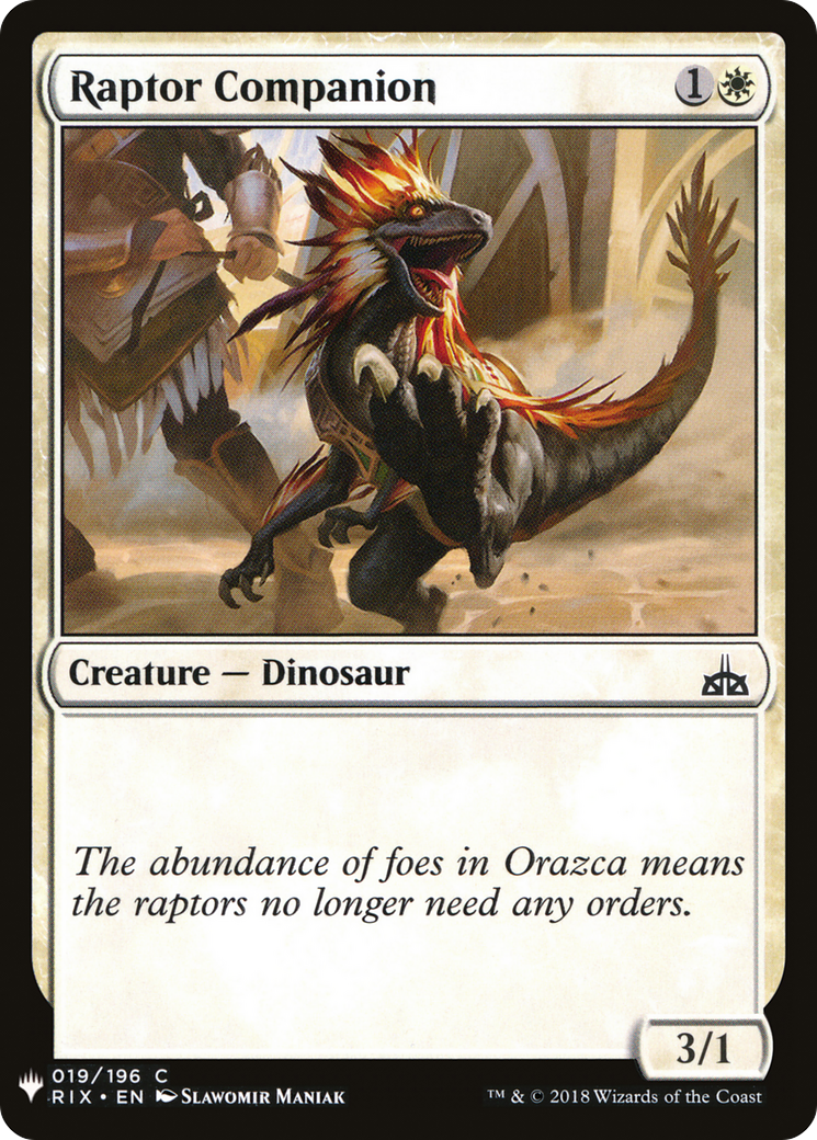 Raptor Companion (LIST-019) - The List