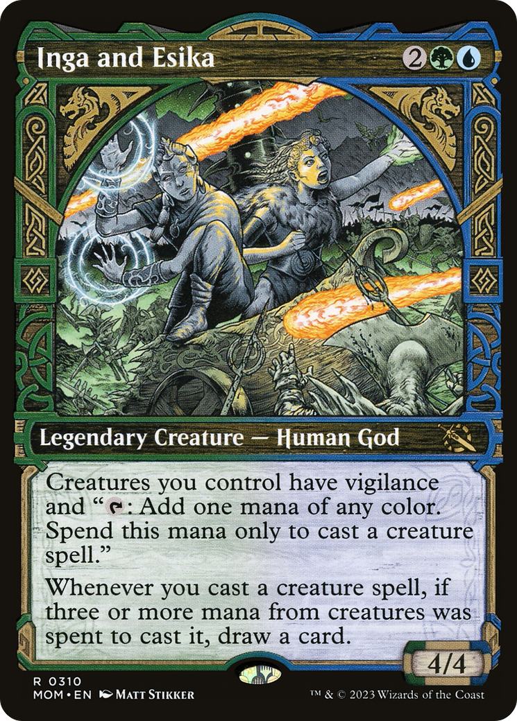 Inga and Esika (Showcase) (MOM-310) - March of the Machine: (Showcase) Foil
