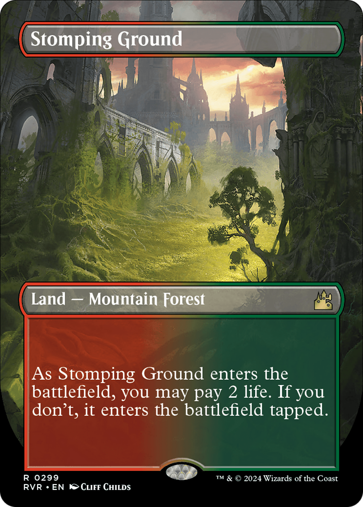 Stomping Ground (Borderless) (RVR-299) - Ravnica Remastered (Borderless)