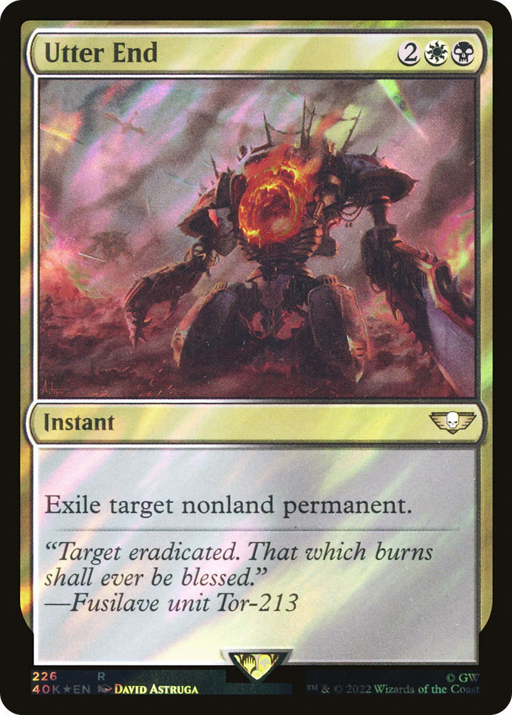 Utter End (Surge Foil) (40K-226★) - Warhammer 40,000 Commander Foil