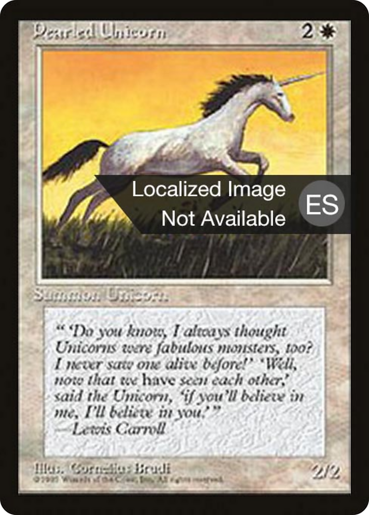 Pearled Unicorn (4BB-39) - Fourth Edition Foreign Black Border