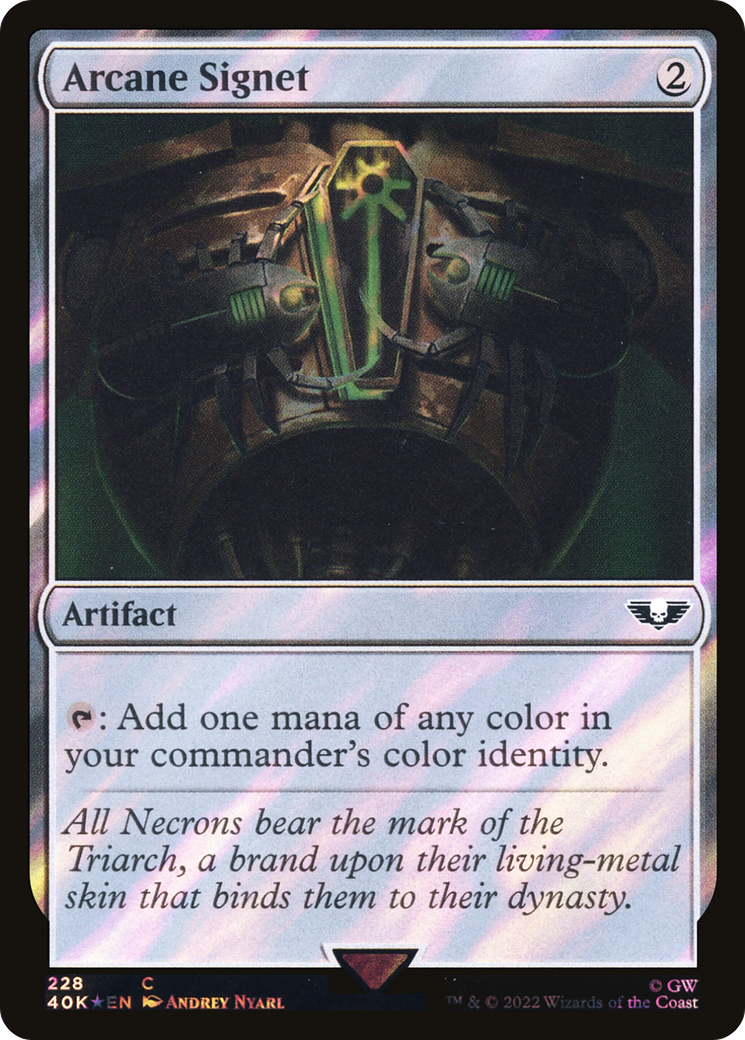 Arcane Signet (228) (Surge Foil) (40K-228★) - Warhammer 40,000 Commander Foil