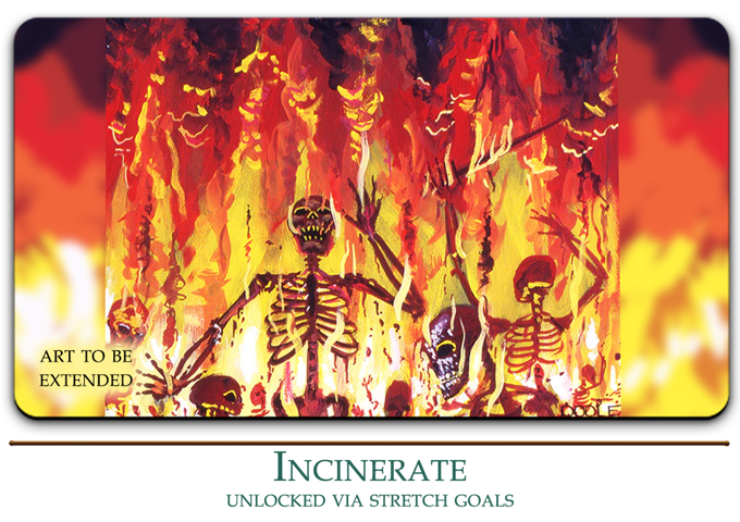 Mark Poole Playmat Collection - Incinerate - Signed Premium Stitched Edge Playmat