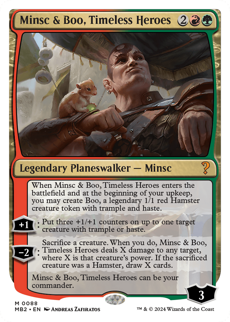 boo mtg card Minsc & Boo, Timeless Heroes (MB2-088) disney tcg case Common Trample MTG Cogwork Librarian Conspiracy Type:Sapphire & Steel