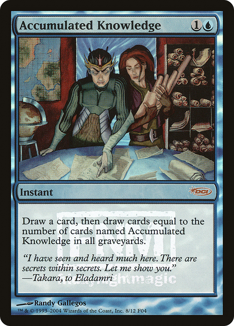 Accumulated Knowledge (FNM-008) - Friday Night Magic 2004 Foil