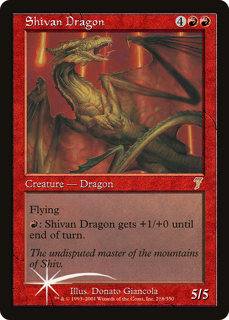 Shivan Dragon (7ED-218) - 7th Edition