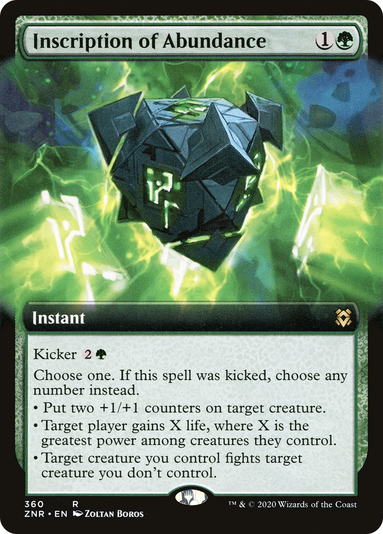 Inscription of Abundance (Extended Art) (ZNR-360) - Zendikar Rising: (Extended Art) Foil