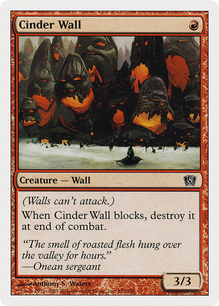 Cinder Wall (8ED-182) - 8th Edition