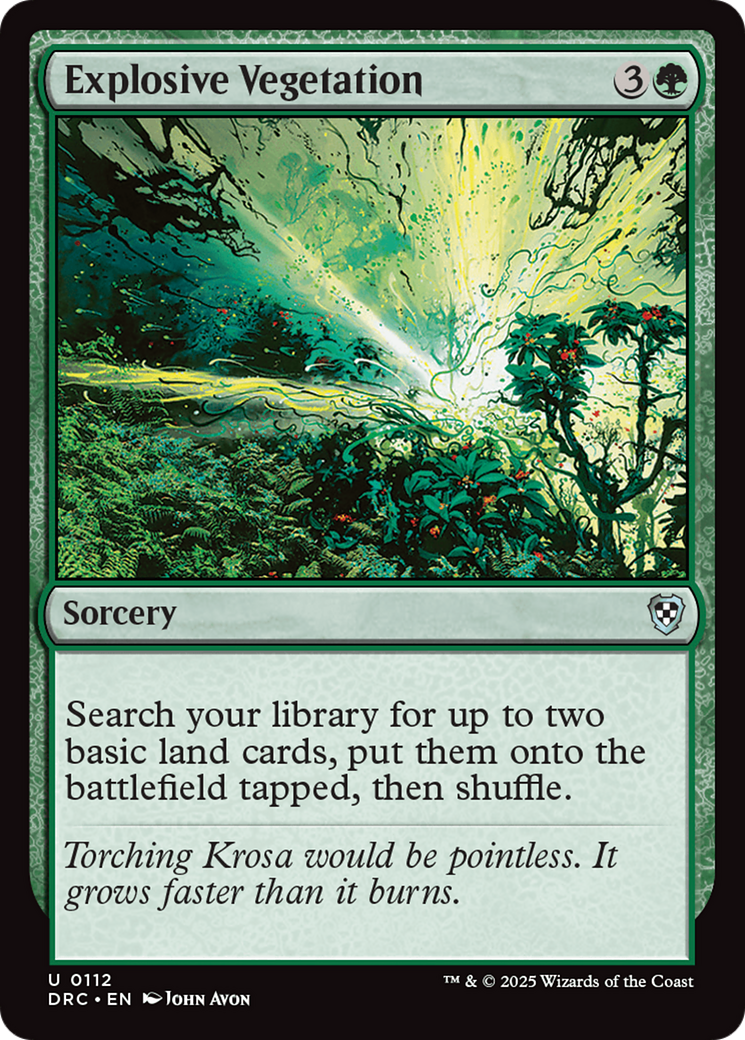 Explosive Vegetation (DRC-112) - Commander: Aetherdrift