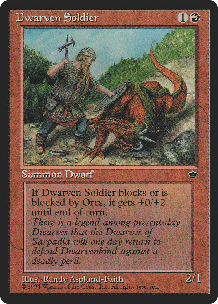 Dwarven Soldier (Asplund-Faith) (FEM-53) - Fallen Empires