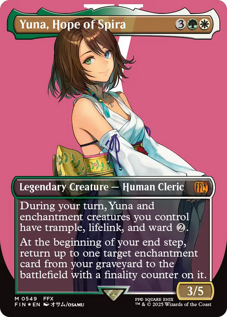 Yuna, Hope of Spira (FIN-549) (Surge Foil) - FINAL FANTASY (Borderless) Foil
