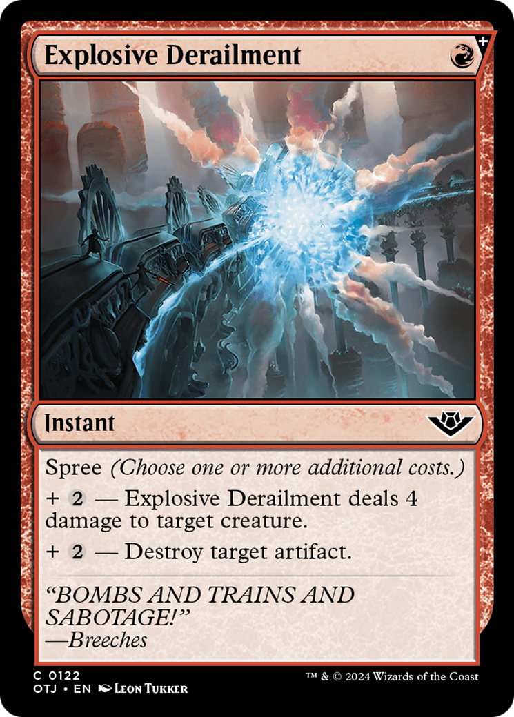 Explosive Derailment (OTJ-122) - Outlaws of Thunder Junction: (spree) Foil