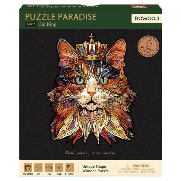 Puzzle - Wooden - Cat King 200 piece
