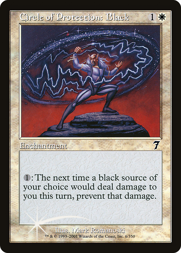 Circle of Protection: Black (7ED-006) - 7th Edition Foil