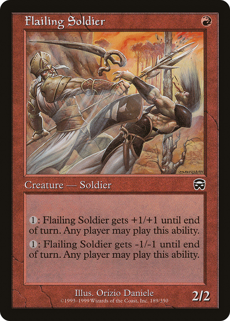 Flailing Soldier (MMQ-189) - Mercadian Masques Foil