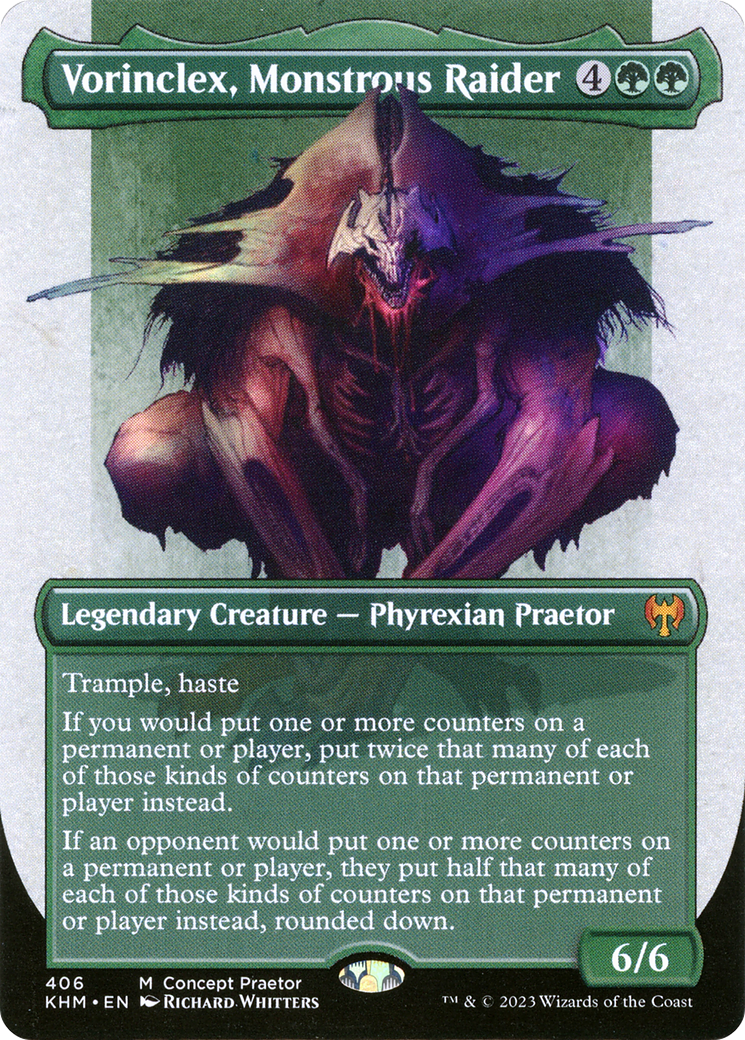 Vorinclex, Monstrous Raider (Concept Praetor) (KHM-406) - Kaldheim (Borderless) Foil