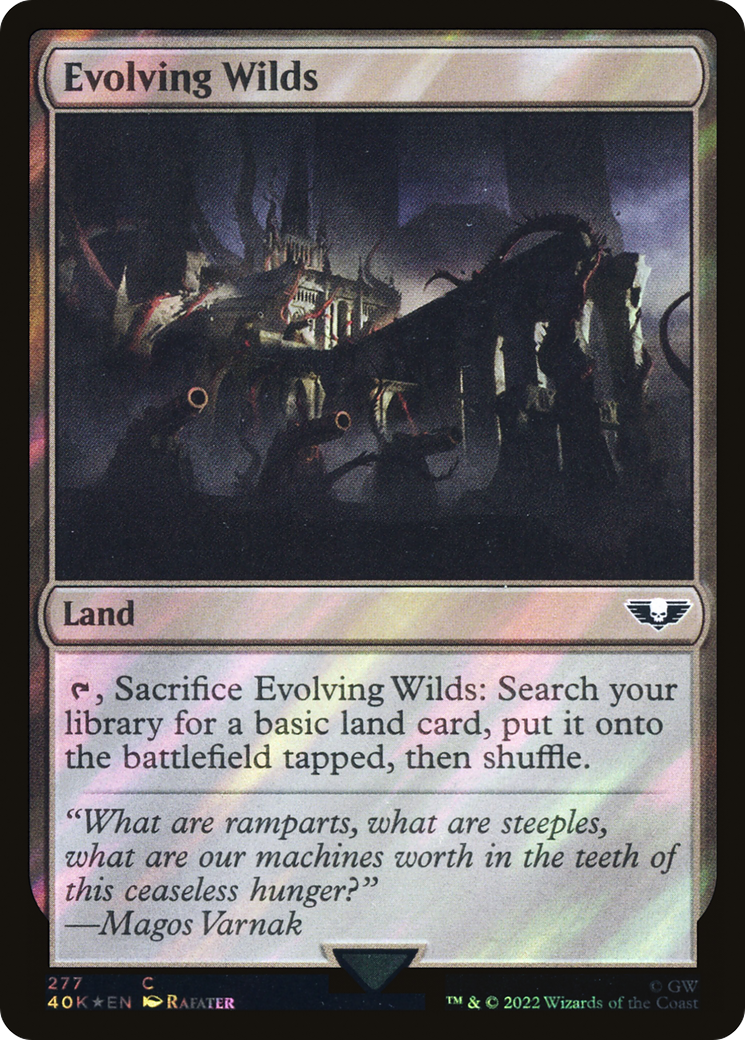 Evolving Wilds (Surge Foil) (40K-277★) - Warhammer 40,000 Commander Foil