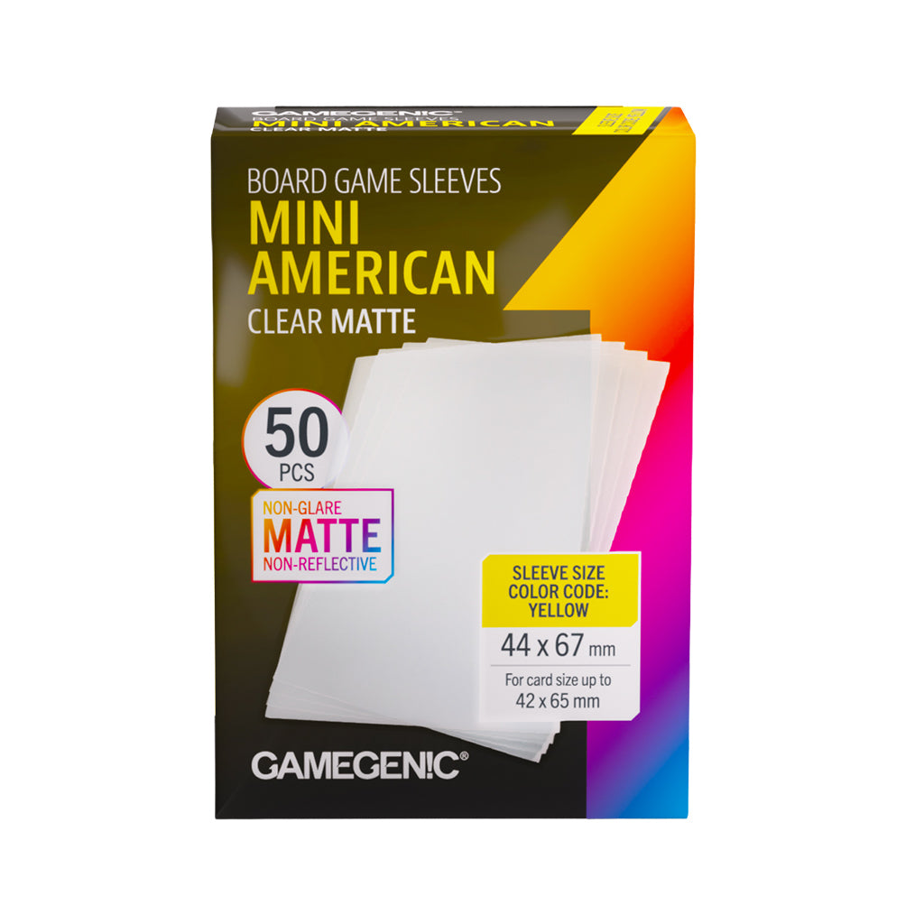 Mini American - Clear Matte Sleeves (50ct)
