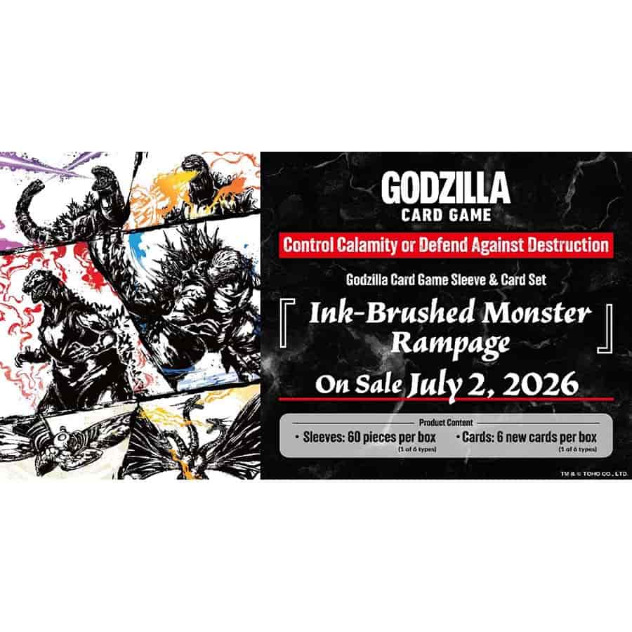 Godzilla Card Game - Ink-Brushed Monster Rampage - Sleeve and Card Set