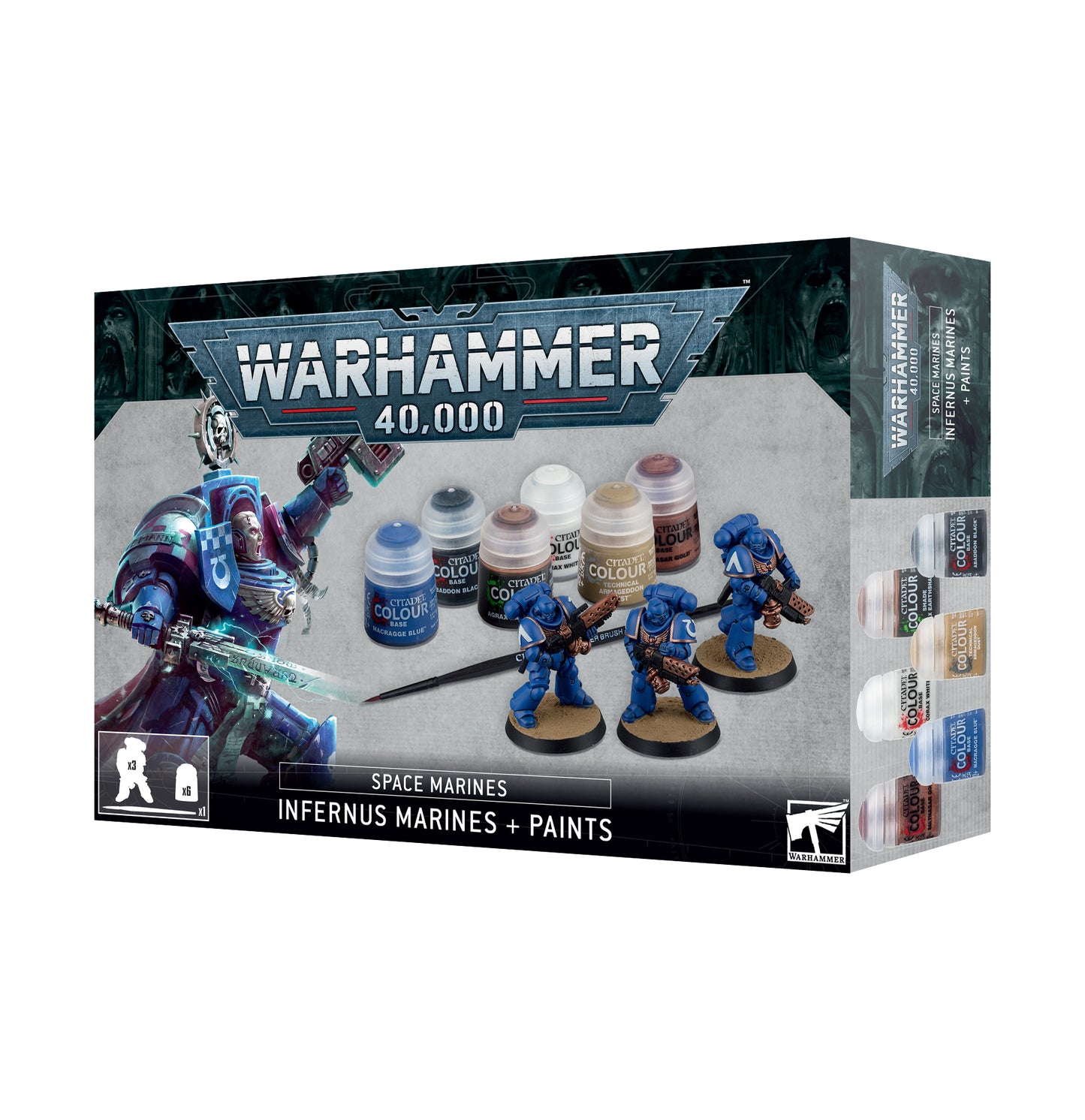 Warhammer 40k - Space Marines - Infernus Marines + Paints Set