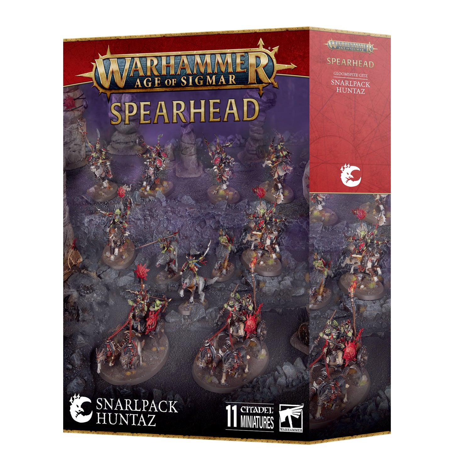 Age of Sigmar - Spearhead - Gloomspite Gitz - Snarlpack Huntaz