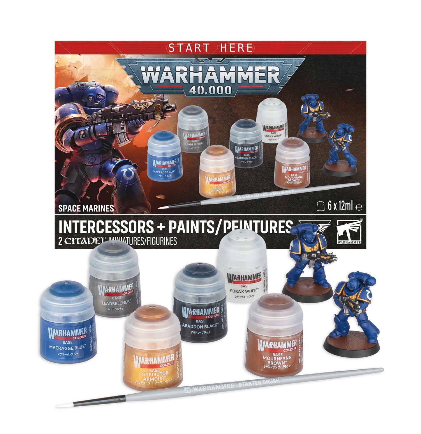 Warhammer 40k - Space Marines - Intercessors + Paints Set