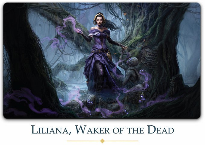 Liliana, Waker of the Dead - Magali Villeneuve - Premium Stitched Serialized Playmat