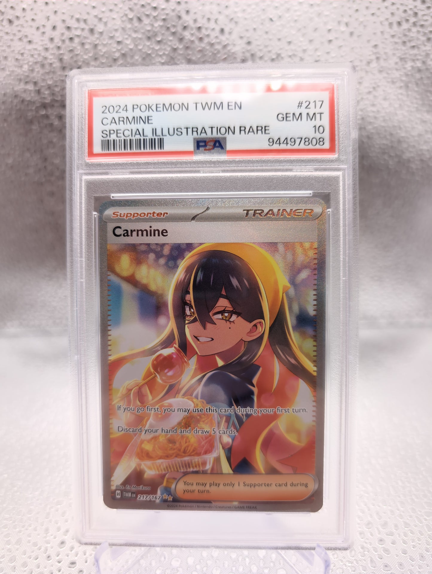 2024 Pokemon - Carmine - Twilight Masquerade - #217 Special Illustration Rare - PSA Gem Mint 10