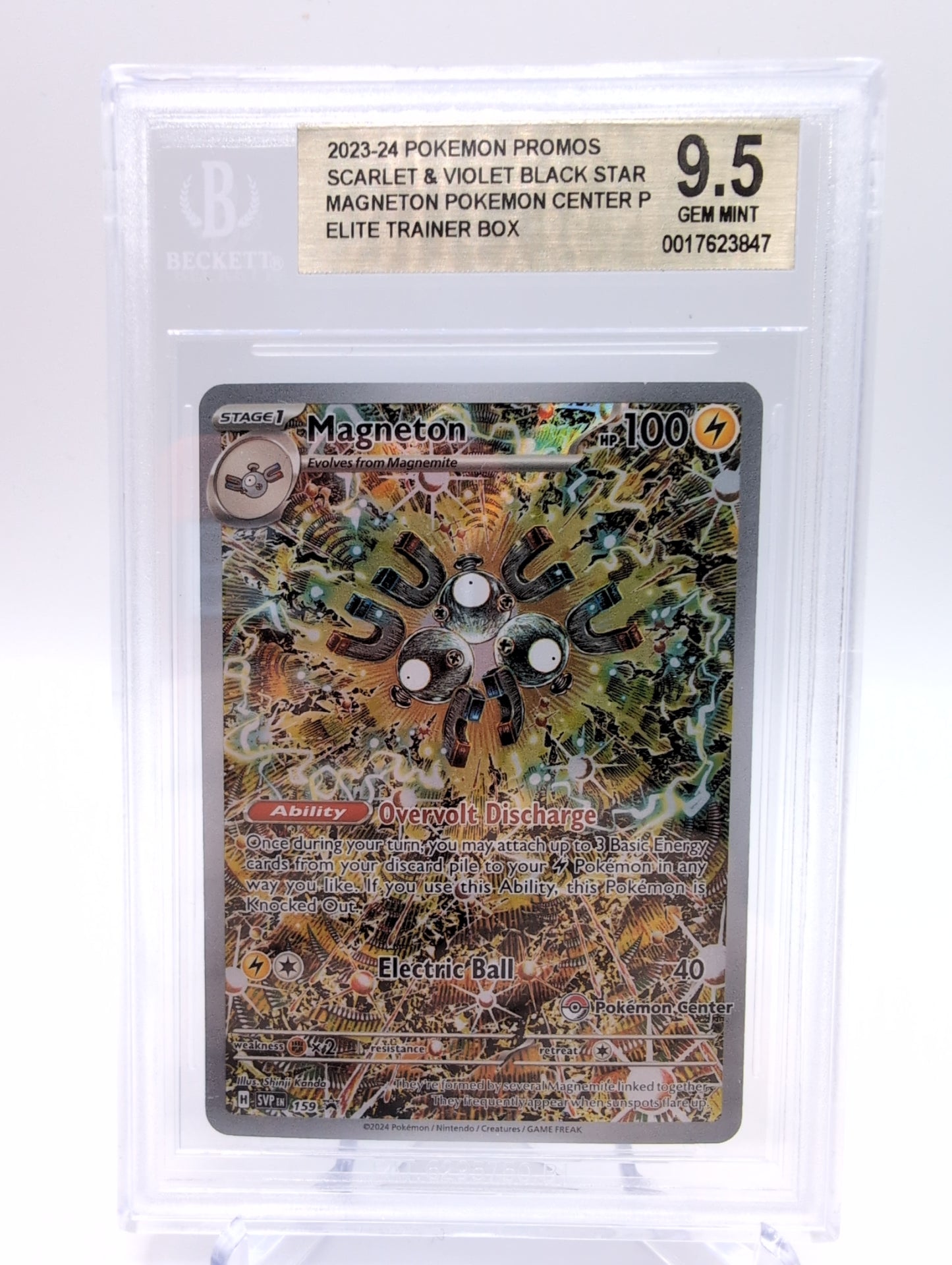 2023-24 Pokemon - Magneton Pokemon Center Promo #159 - SV Black Star