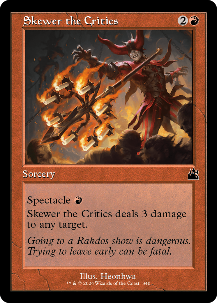 Skewer the Critics (Retro Frame) (RVR-340) - Ravnica Remastered