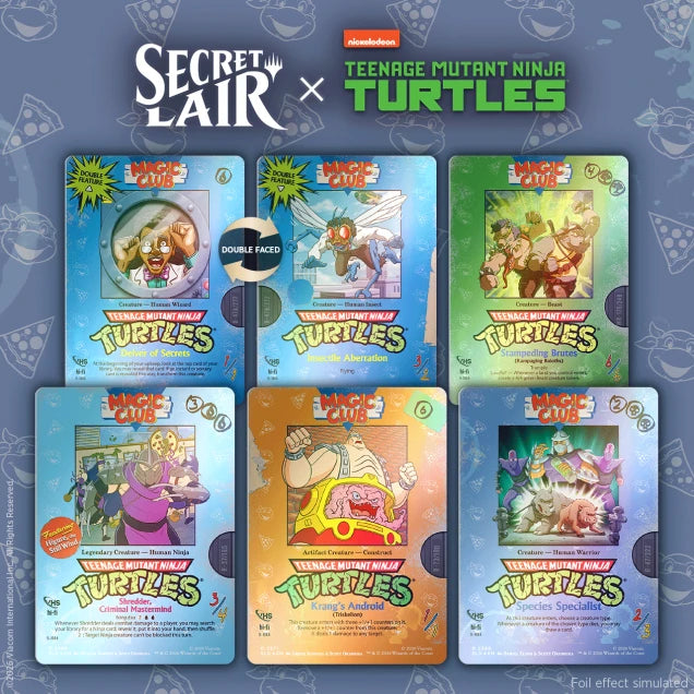 Magic the Gathering - Secret Lair x Teenage Mutant Ninja Turtles - VHS Villians - Traditional Foil