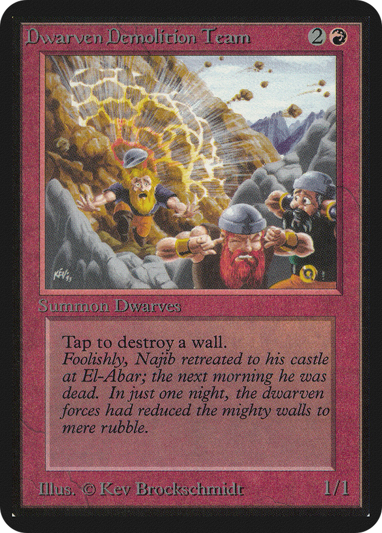 Dwarven Demolition Team (LEA-142) - Limited Edition Alpha