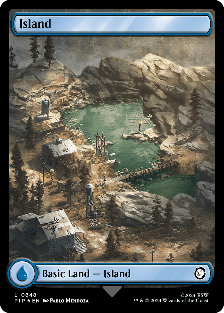 Island (0848) (Surge Foil) (PIP-848) - Fallout Foil