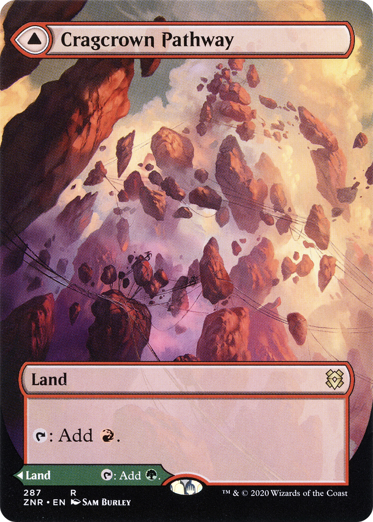 Cragcrown Pathway (Borderless) (ZNR-287) - Zendikar Rising: (Showcase) (Borderless)