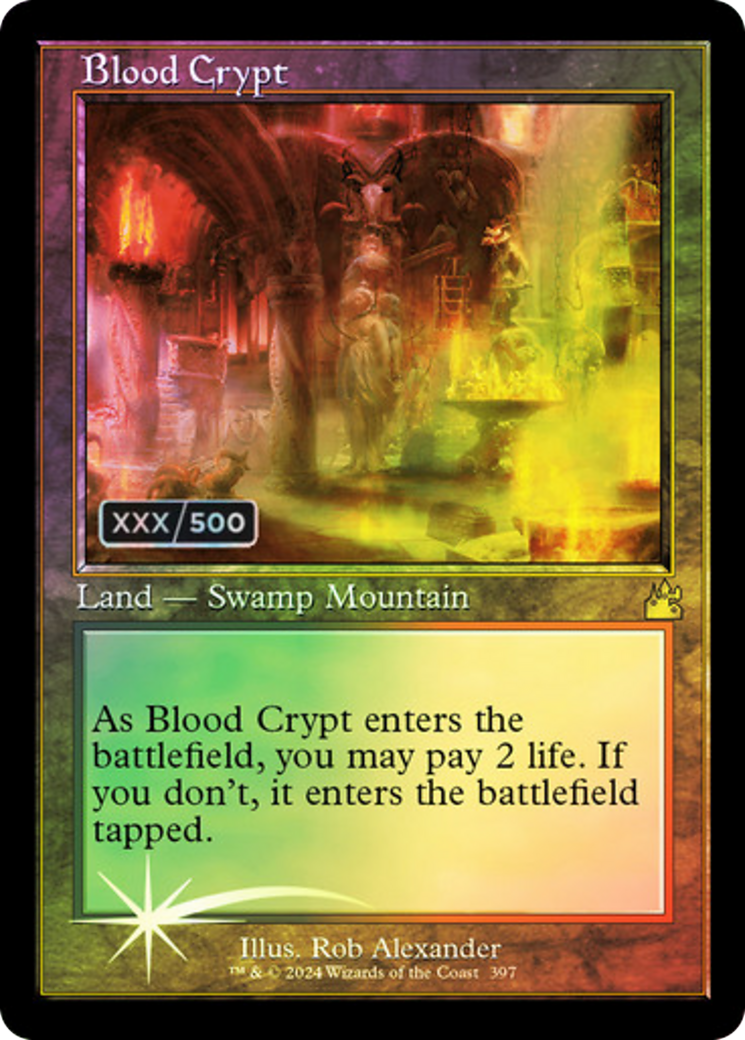Blood Crypt (Retro Frame) (Serial Numbered) (RVR-397Z) - Ravnica Remastered Foil