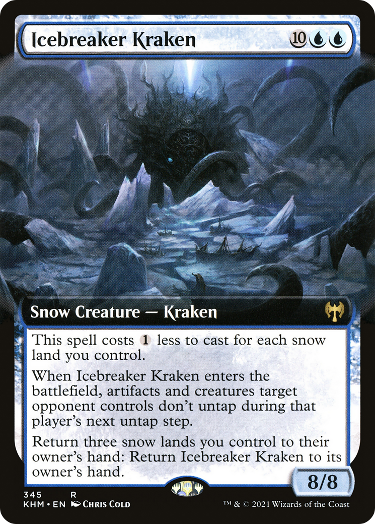 Icebreaker Kraken (Extended Art) (KHM-345) - Kaldheim: (Extended Art, snow) Foil