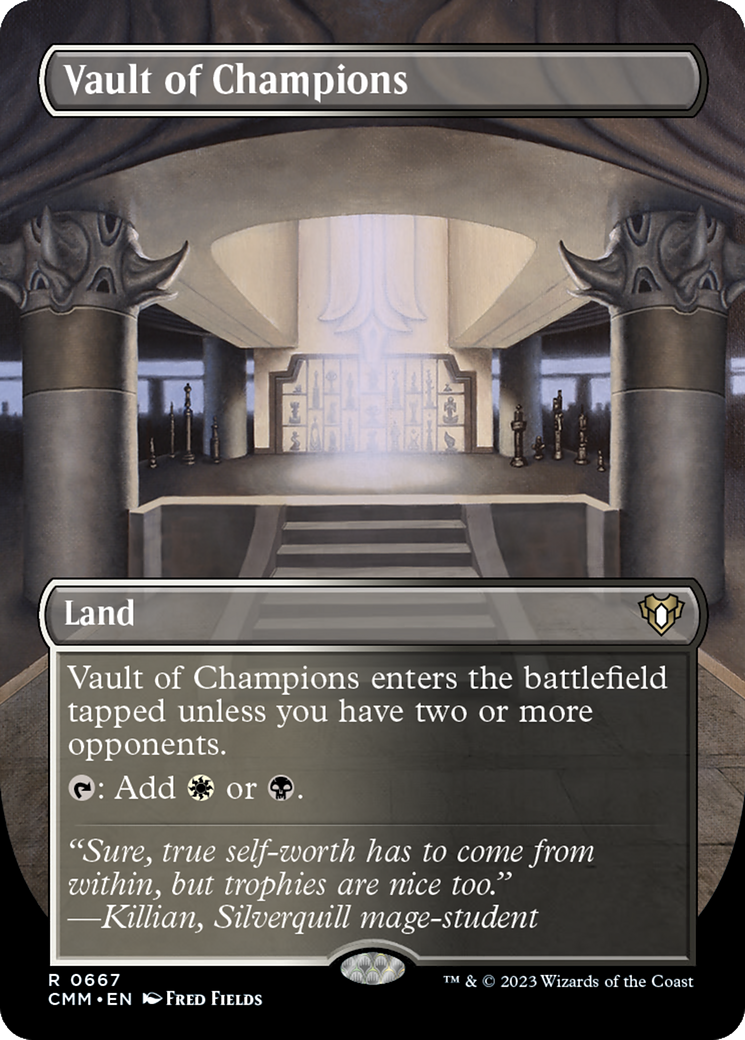 Vault of Champions (Borderless) (CMM-667) - Commander Masters (Borderless) Foil