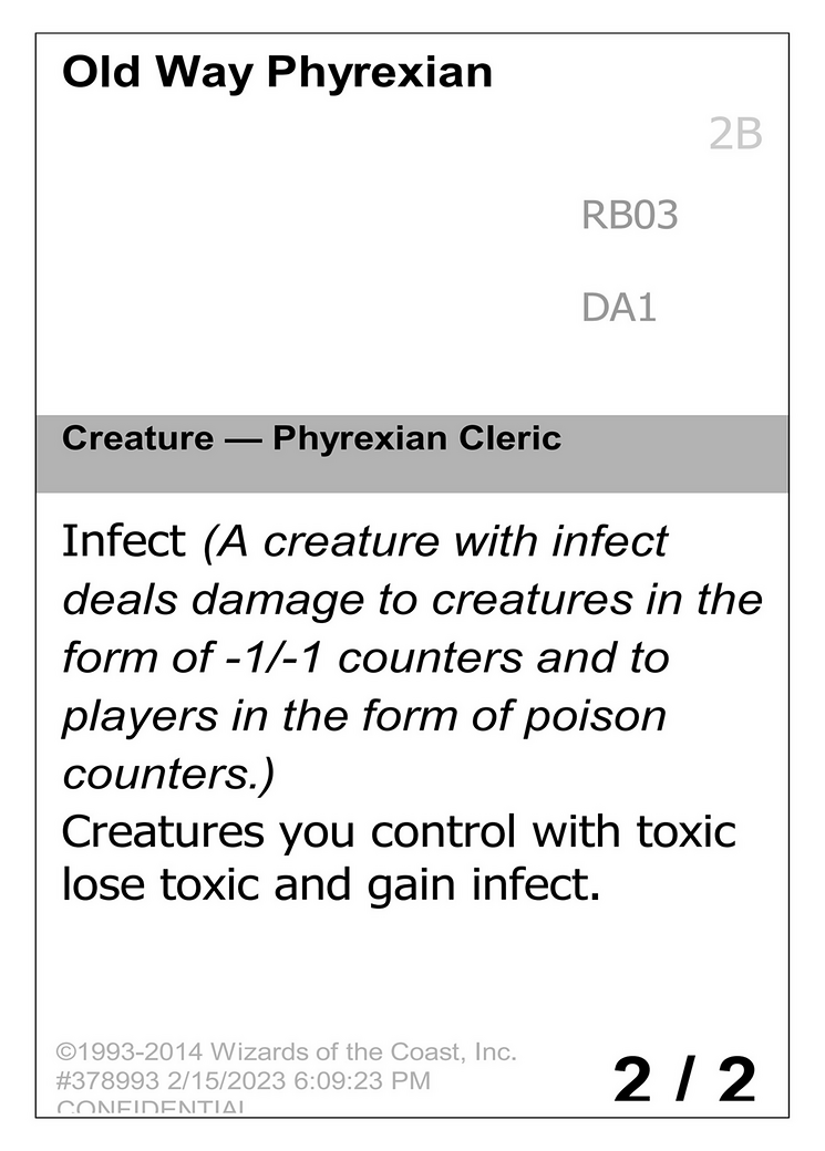 Old Way Phyrexian (UNK-RB03d) - Unknown Event