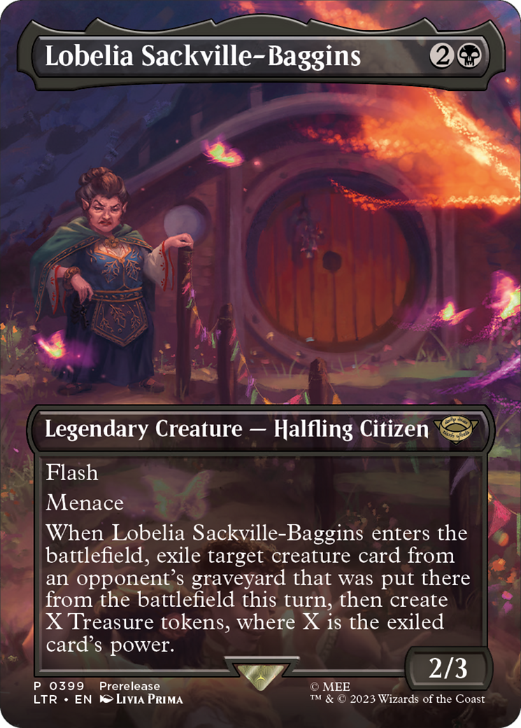 Lobelia Sackville-Baggins (Borderless) (LTR-399) - The Lord of the Rings: Tales of Middle-earth (Borderless) Foil