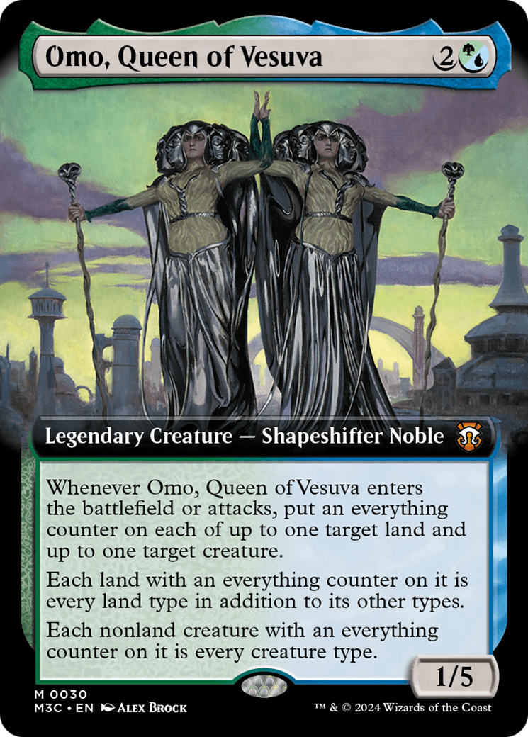 Omo, Queen of Vesuva (Extended Art) (M3C-030) - Modern Horizons 3 Commander: (Extended Art)