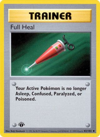 Full Heal 082/102  - 1st Edition Base Set Shadowless - Uncommon