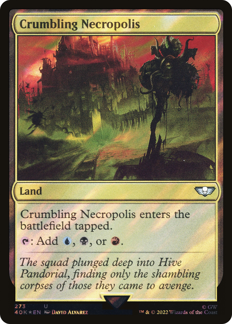Crumbling Necropolis (Surge Foil) (40K-273★) - Warhammer 40,000 Commander Foil