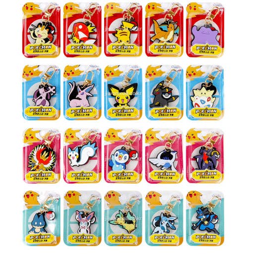 Pokemon Characters Key Chain Ring Bag Charm Variety Pack